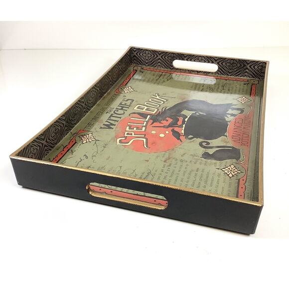 Lori Siebert Creative Co-op The Witches’ Spell Book Tray/Platter 18”W Halloween - Picture 8 of 11